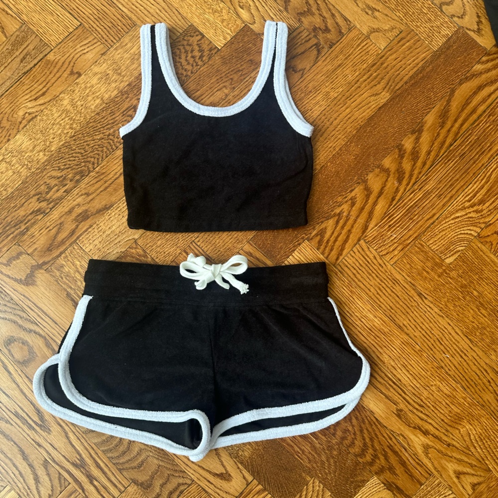 KATIEJ NYC GIRLS Margo Retro Tank and Short Set Size XL Like New